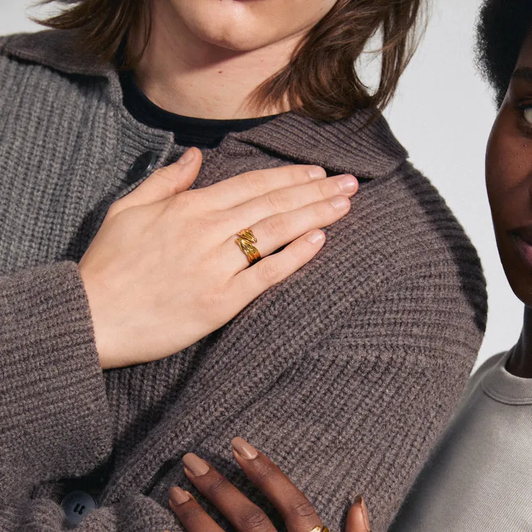 Pilgrim Elissa Recycled Ring Gold Plated sold by Shine On product image thumbnail 2