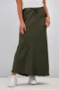 Shine On Label Hazel Satin Midi Skirt Olive sold by Shine On