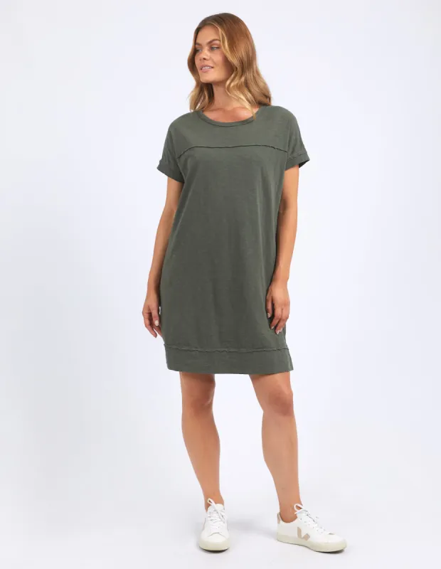 Foxwood Allison Tee Dress Khaki sold by Shine On