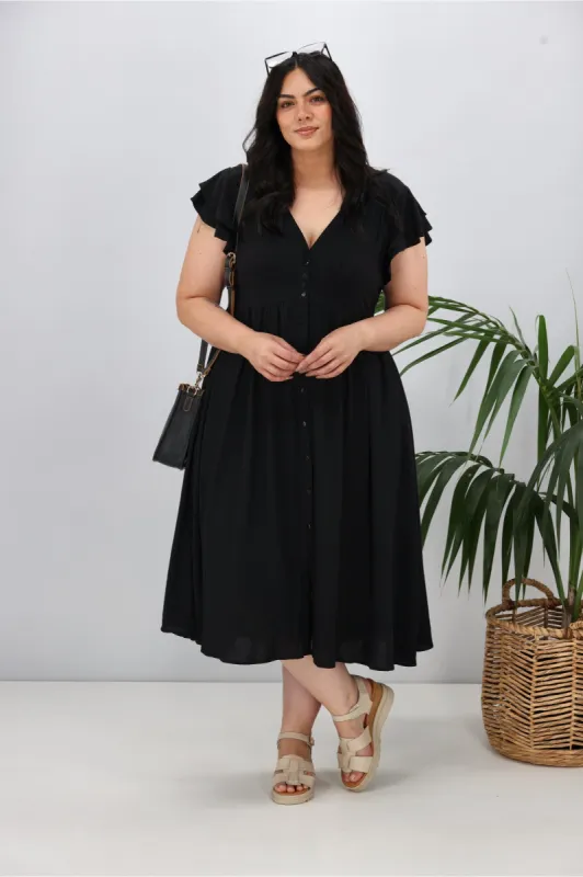 Boho Australia Ridley Dress Black sold by Shine On
