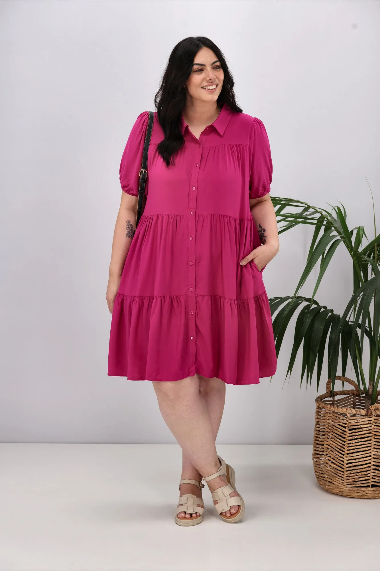 Boho Australia Masie Dress Magenta sold by Shine On product image thumbnail 3