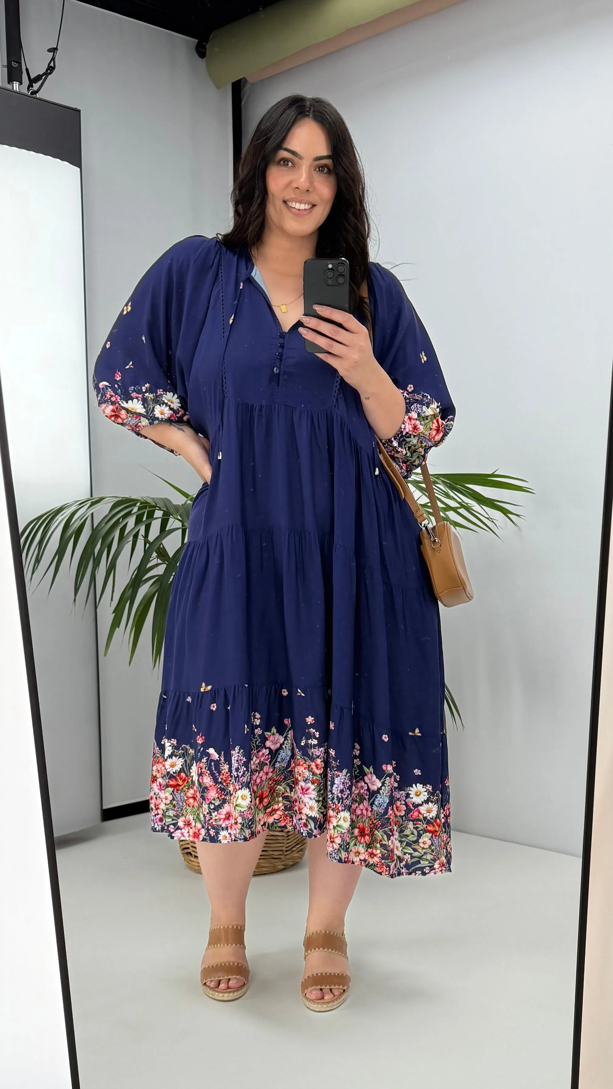 Sunday Boho Zephyr Dress Navy Floral sold by Shine On product image thumbnail 2