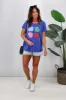 Elm Love Splash Tee Cobalt Blue sold by Shine On