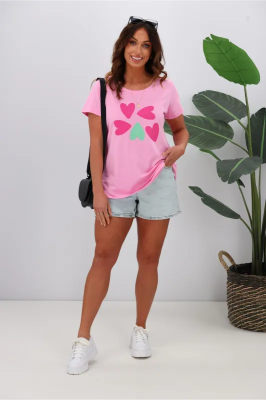 Elm Hearts of Summer Tee Pink sold by Shine On