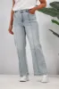 Shine On Label Phoenix Wide Leg Panel Jean Washed Blue sold by Shine On