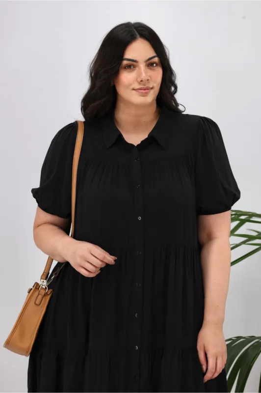 Boho Australia Masie Dress Black sold by Shine On