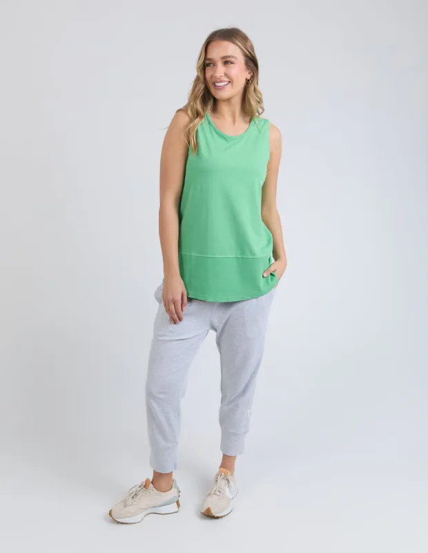 Elm Rib Tank Greenbriar sold by Shine On