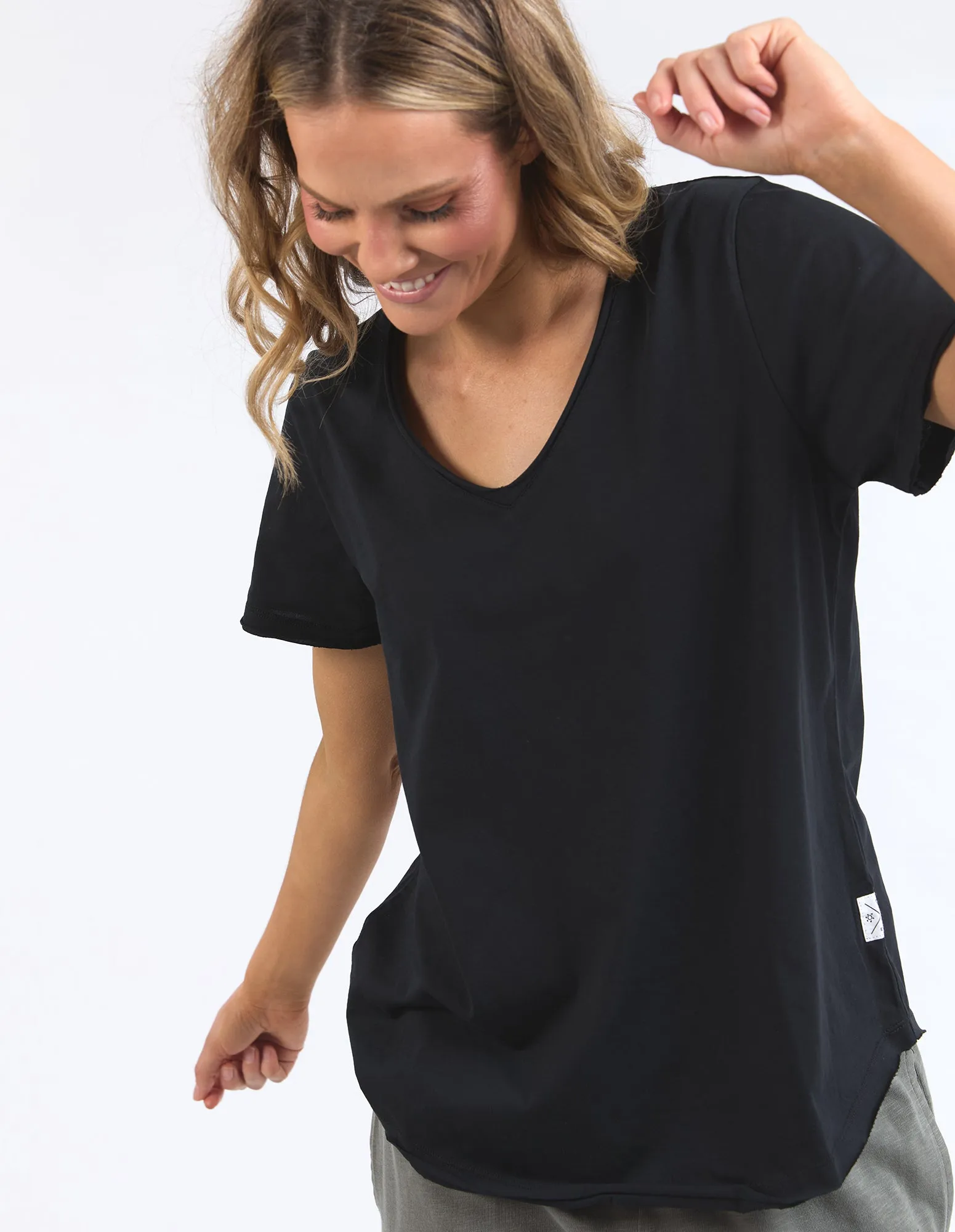 Elm Pima Vee Tee Black sold by Shine On product image thumbnail 5