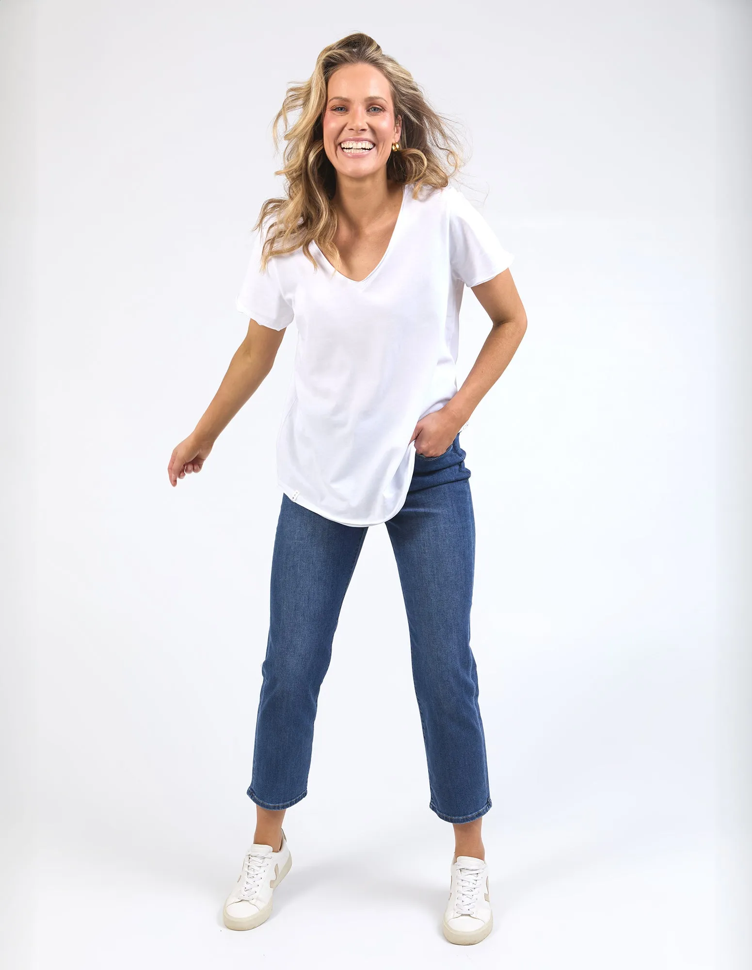 Elm Pima Vee Tee White sold by Shine On product image thumbnail 3