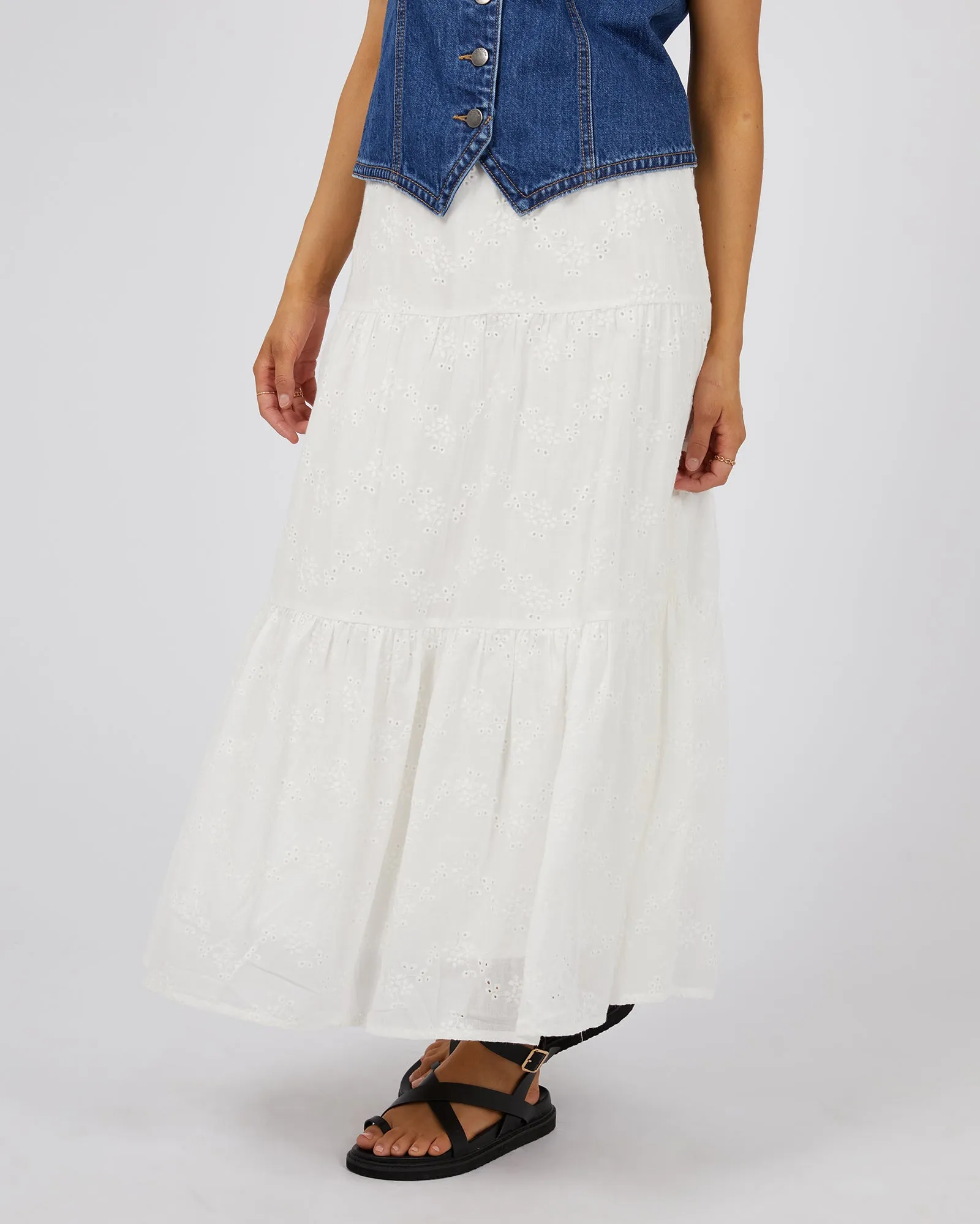 All About Eve Sutton Broderie Maxi Skirt Vintage White sold by Shine On product image thumbnail 3