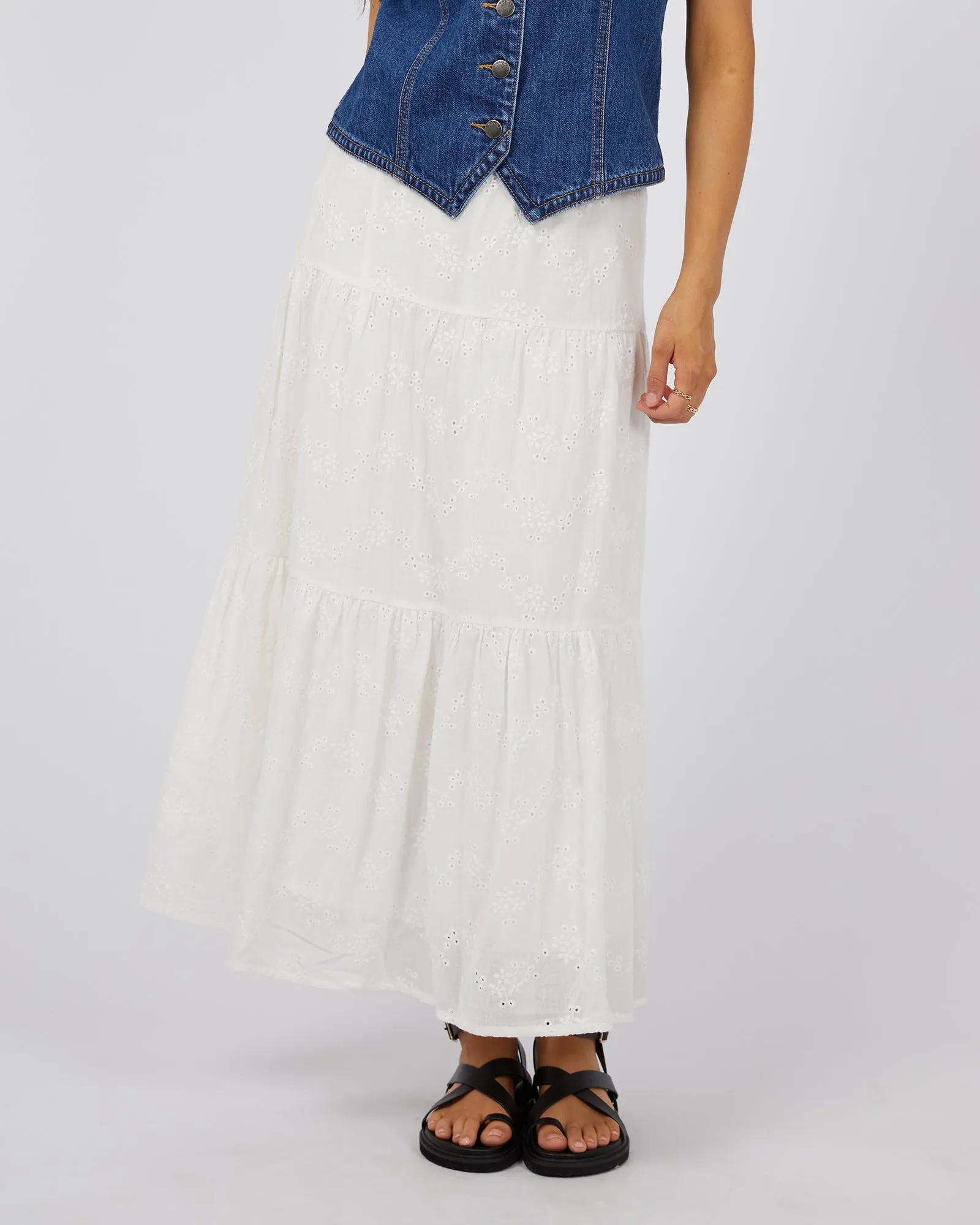 All About Eve Sutton Broderie Maxi Skirt Vintage White sold by Shine On product image thumbnail 2