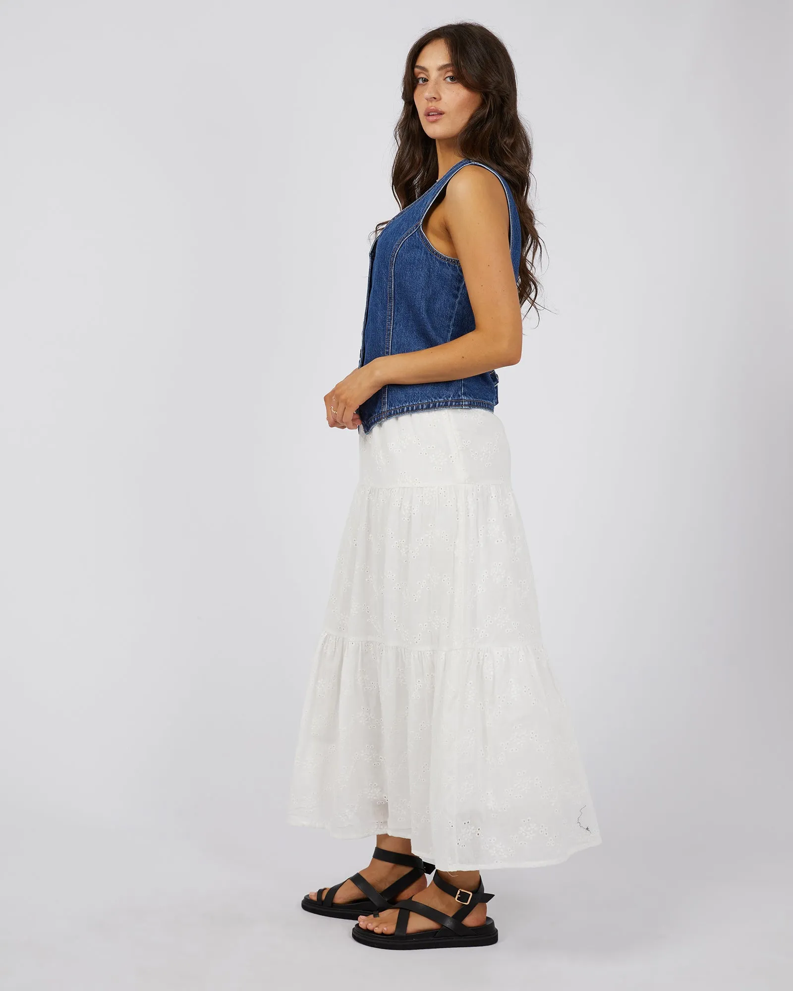 All About Eve Sutton Broderie Maxi Skirt Vintage White sold by Shine On product image thumbnail 5
