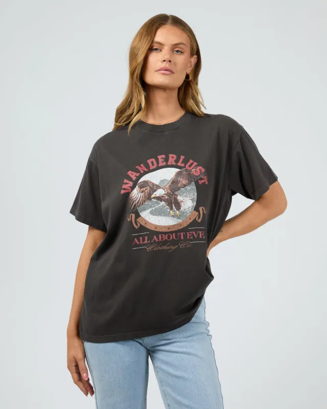 All About Eve Wanderlust Oversized Tee Washed Black sold by Shine On