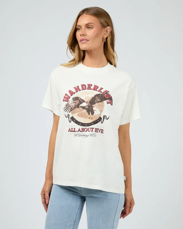 All About Eve Wanderlust Oversized Tee Vintage White sold by Shine On