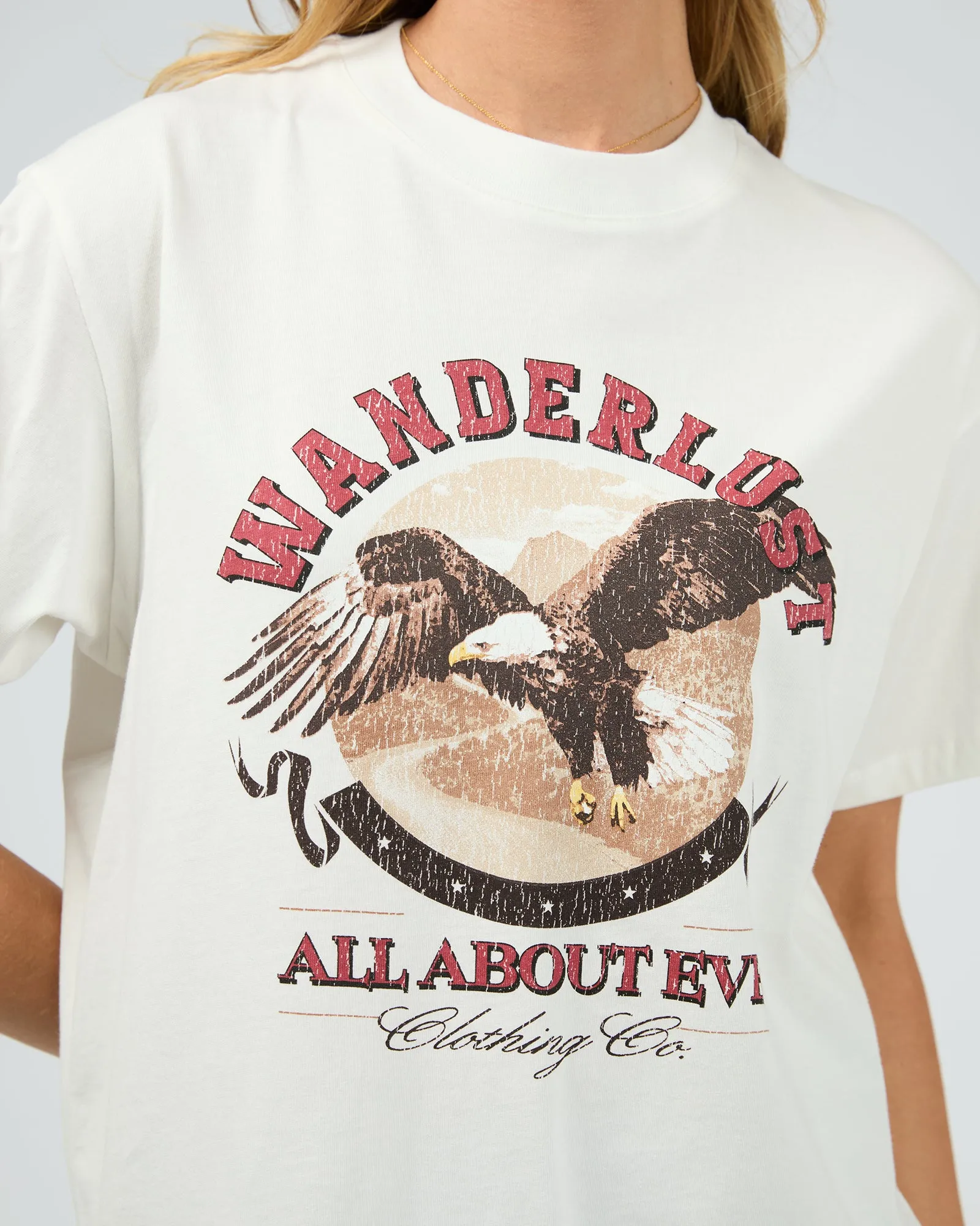 All About Eve Wanderlust Oversized Tee Vintage White sold by Shine On product image thumbnail 2