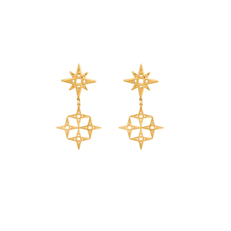 Lindi Kingi Constellation Mini Earrings Gold sold by Shine On