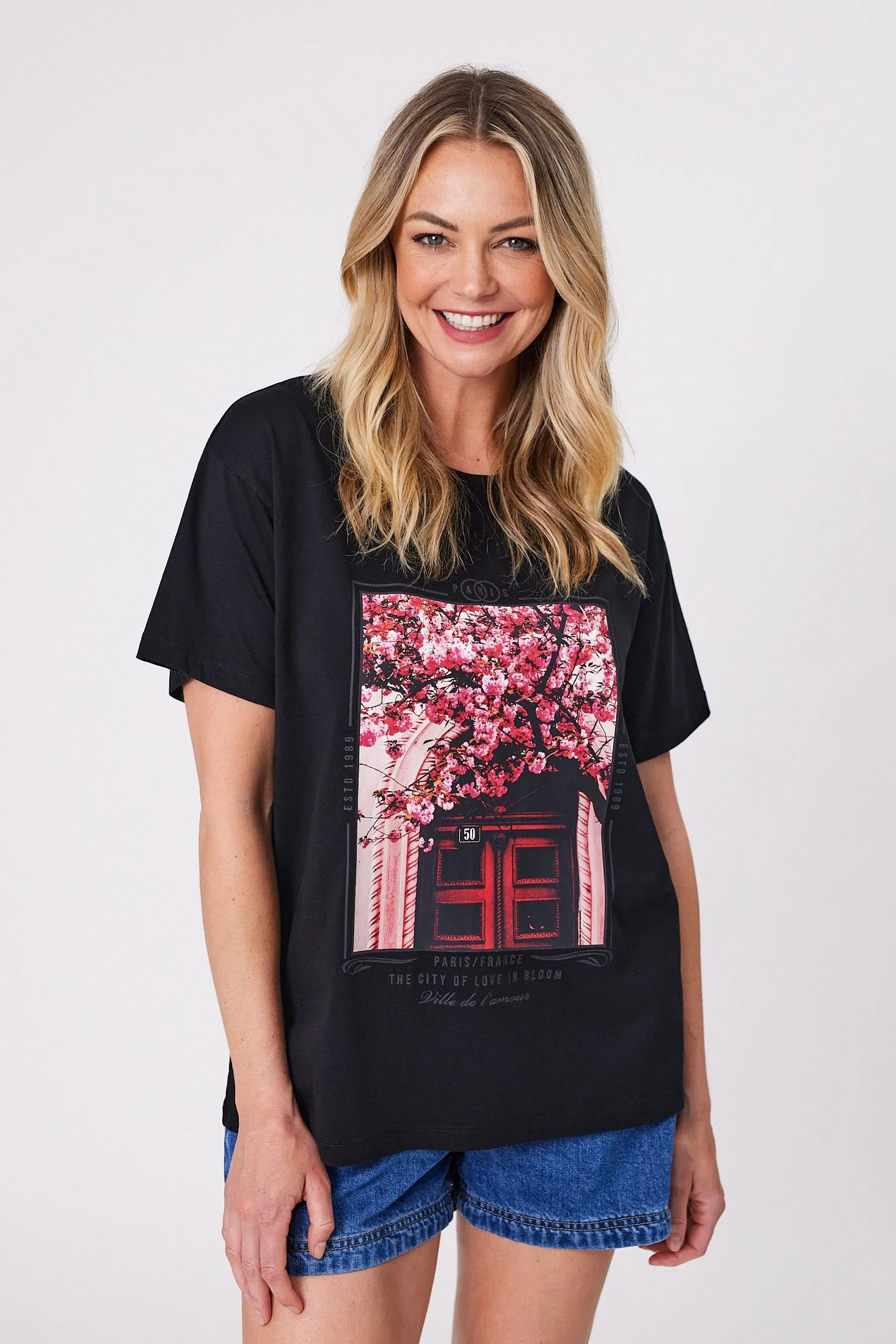 Shine On Label Blossom Belles Tee Black sold by Shine On