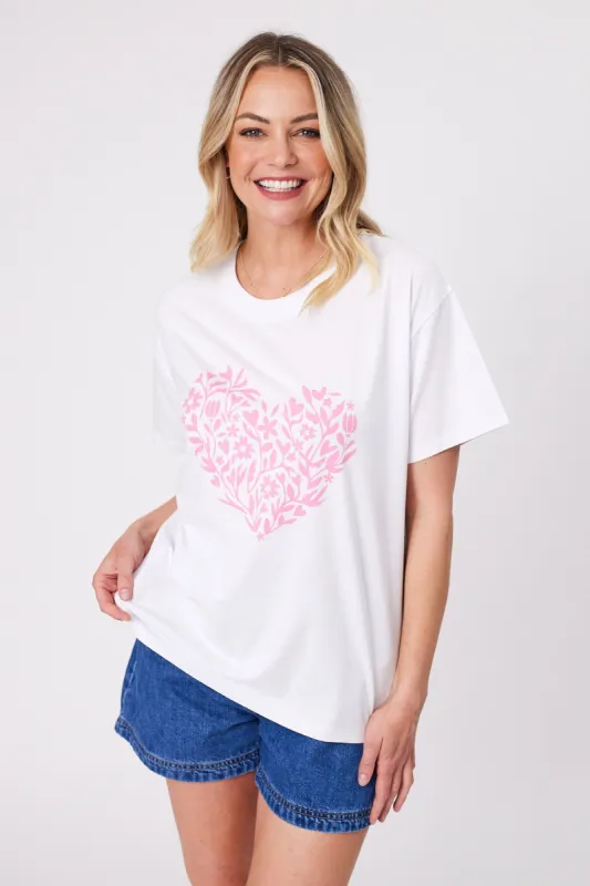 Shine On Label Blossom Pink Blossoms White sold by Shine On