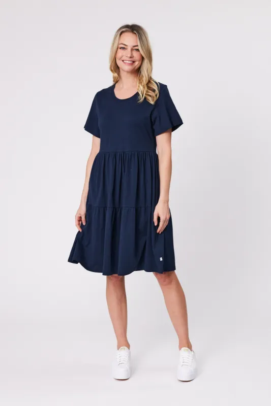 Shine On Essentials Empire Line Dress Navy sold by Shine On