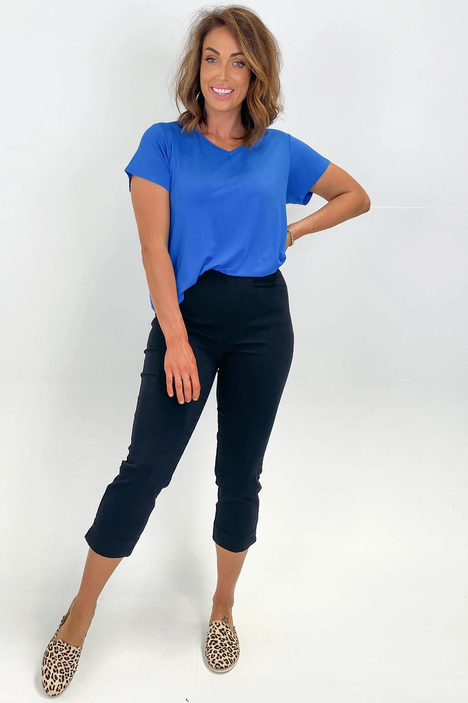 Betty Basic Crop Bengaline Pant Black sold by Shine On