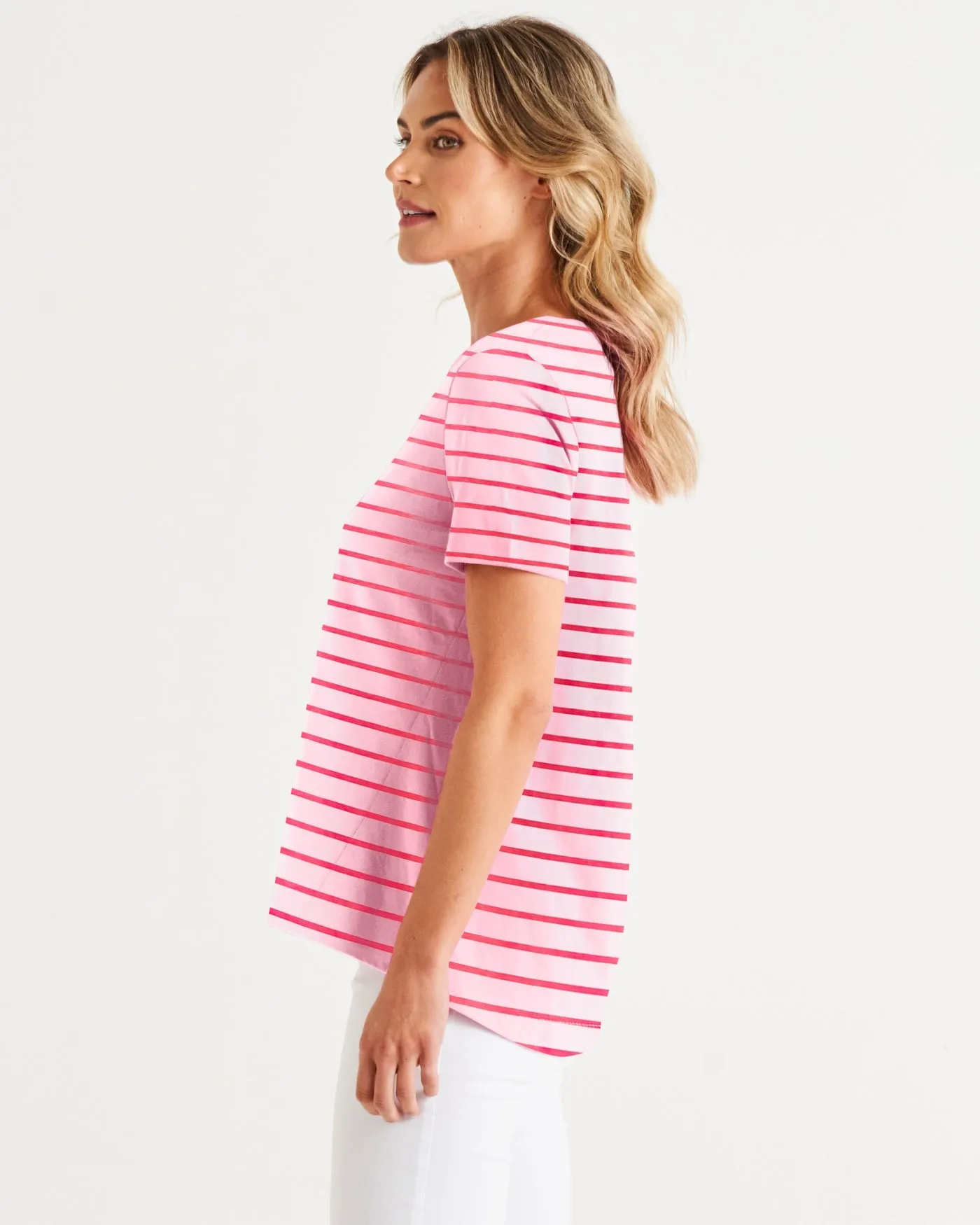 Betty Basics Luella Tee Cherry Blossom Stripe sold by Shine On product image thumbnail 3