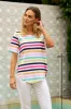 Betty Basics Ariana Tee Rainbow Stripe sold by Shine On