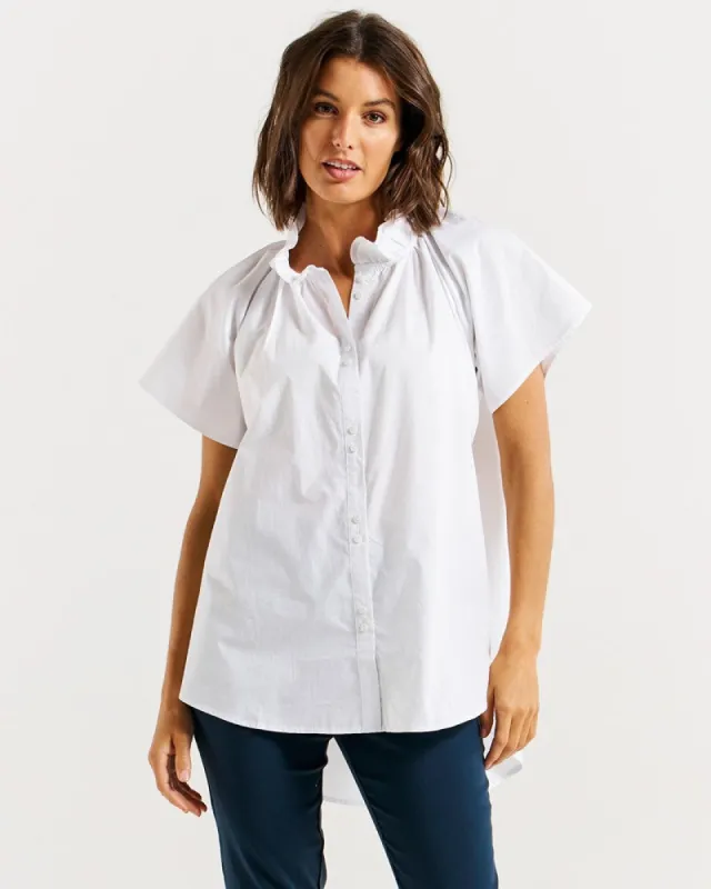 Betty Basics Caspian Blouse White sold by Shine On
