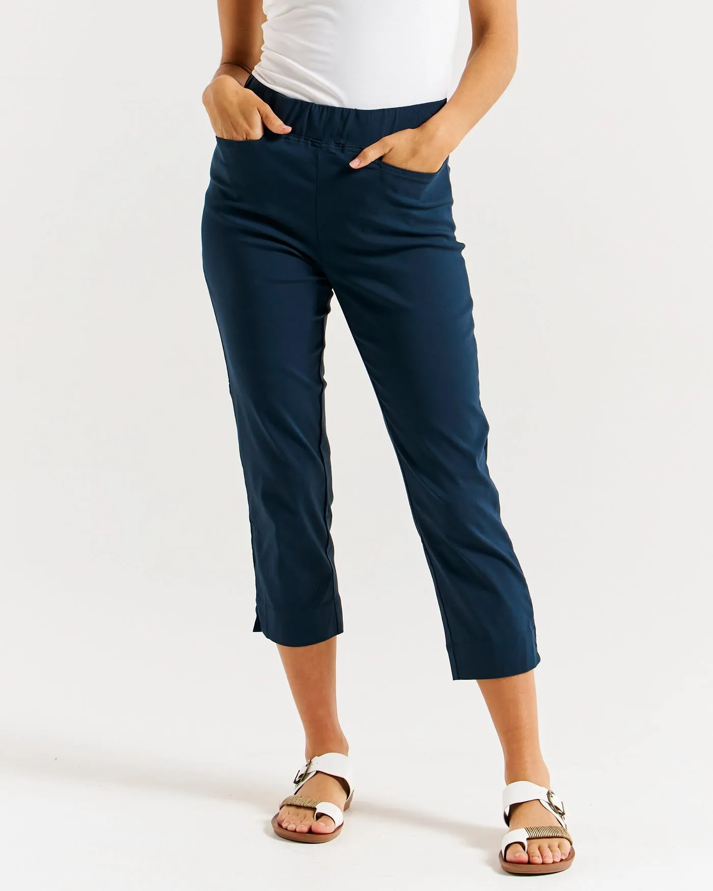 Betty Basics Crop Bengaline Pant Navy sold by Shine On product image thumbnail 2