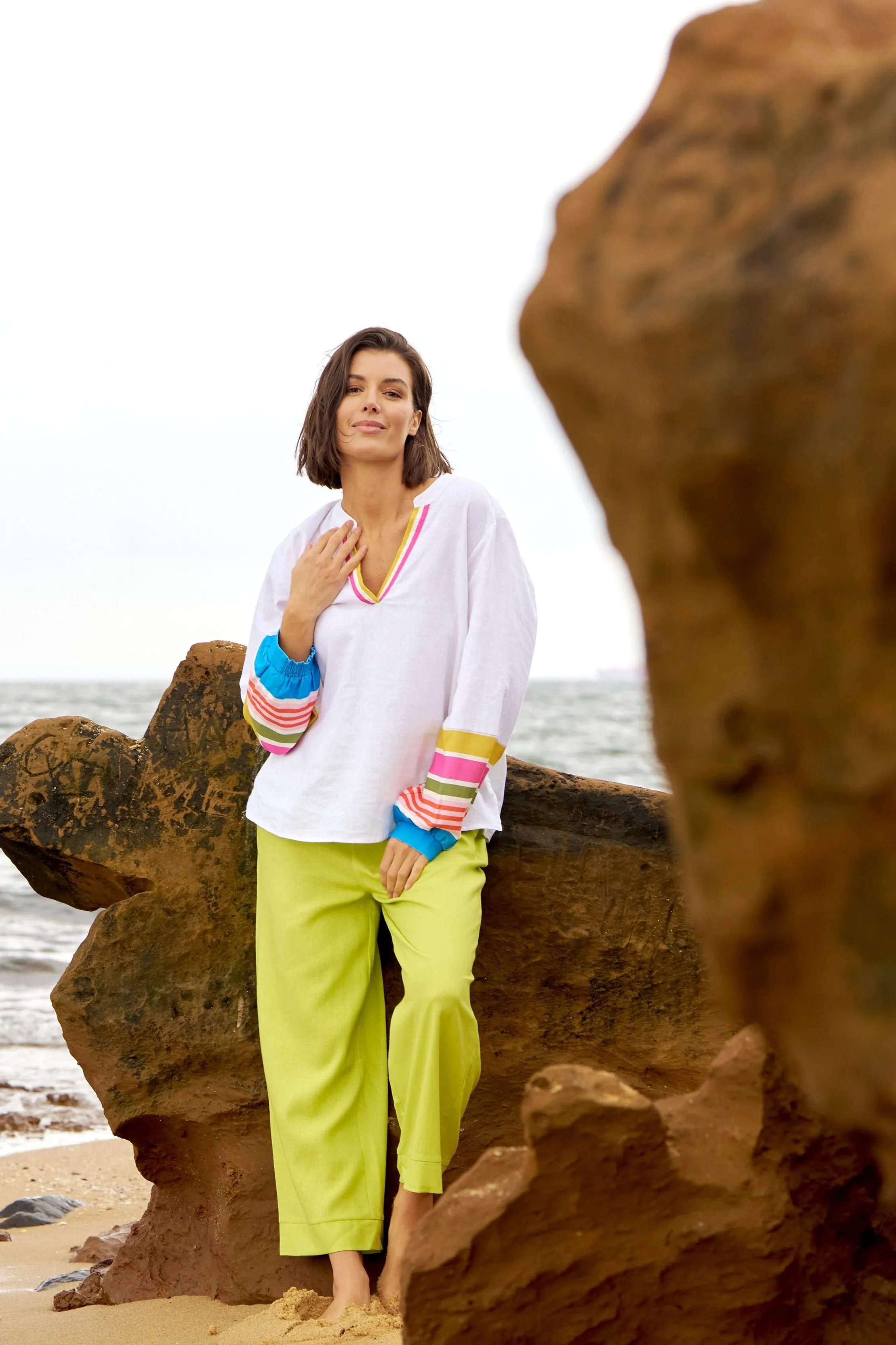 Betty Basics Blossom Blouse White sold by Shine On