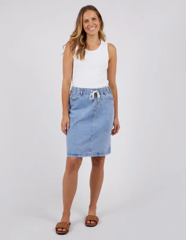 Elm Peta Denim Skirt Blue Wash sold by Shine On