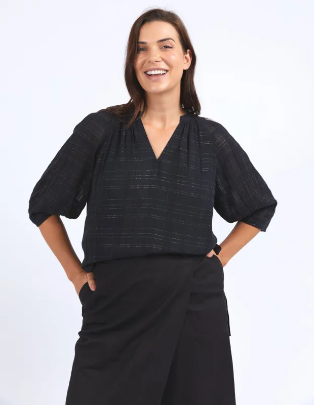 Elm Isabella Blouse Black sold by Shine On