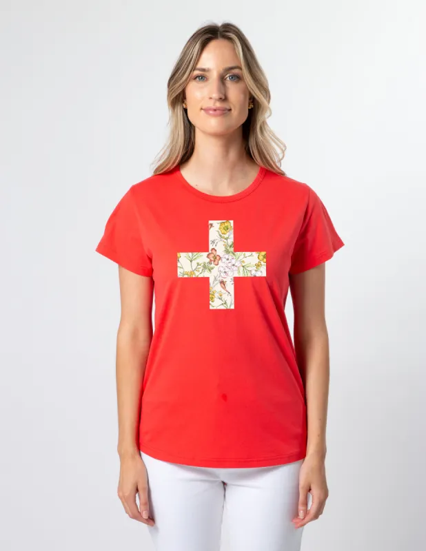 Stella + Gemma T-Shirt Flame Garden Party Cross sold by Shine On