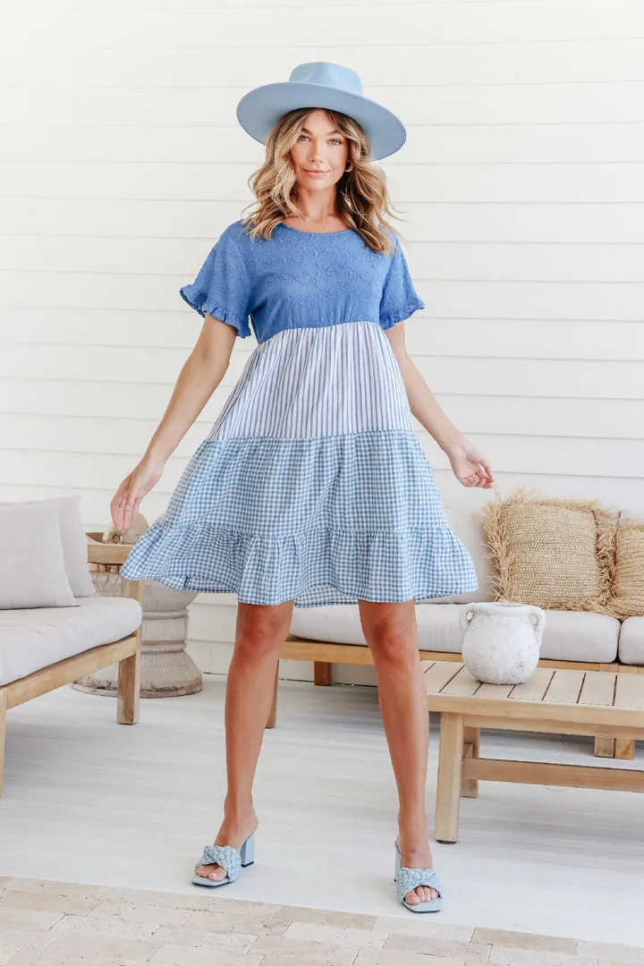 Joop & Gypsy Candance Dress Blue Mix sold by Shine On product image thumbnail 4