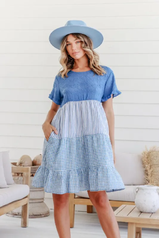 Joop & Gypsy Candance Dress Blue Mix sold by Shine On