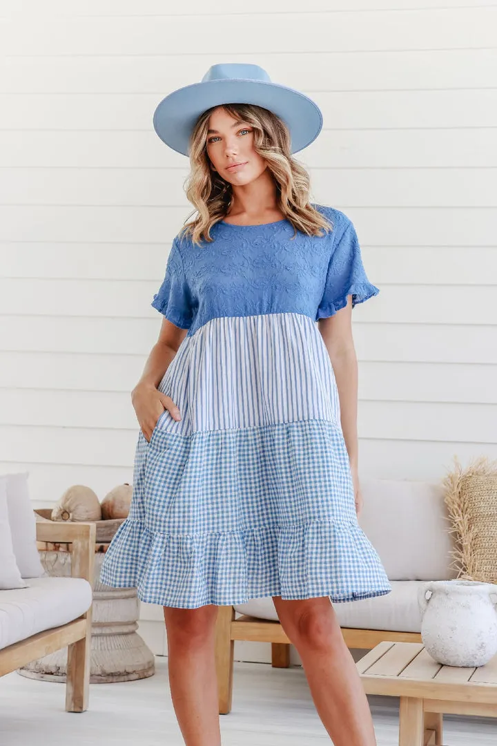 Joop & Gypsy Candance Dress Blue Mix sold by Shine On