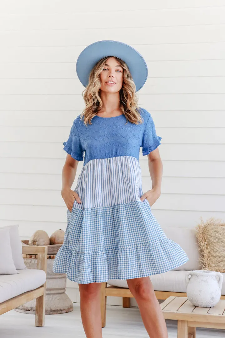 Joop & Gypsy Candance Dress Blue Mix sold by Shine On product image thumbnail 3