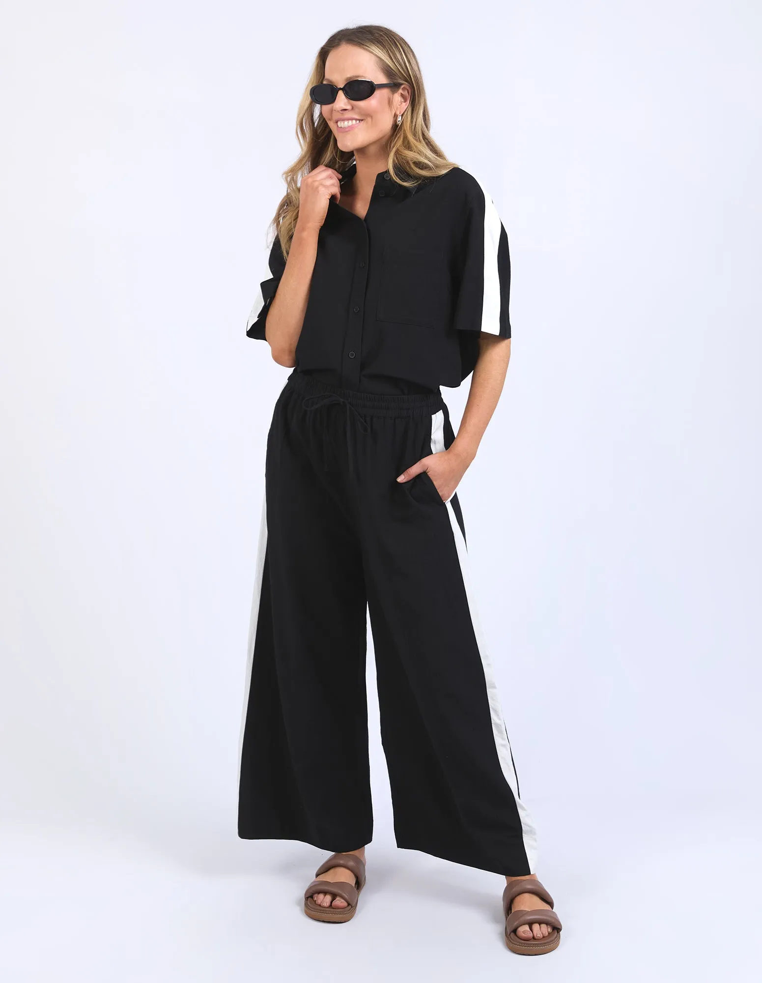 Elm Frances Stripe Pant Black Marshmellow Stripe sold by Shine On product image thumbnail 3