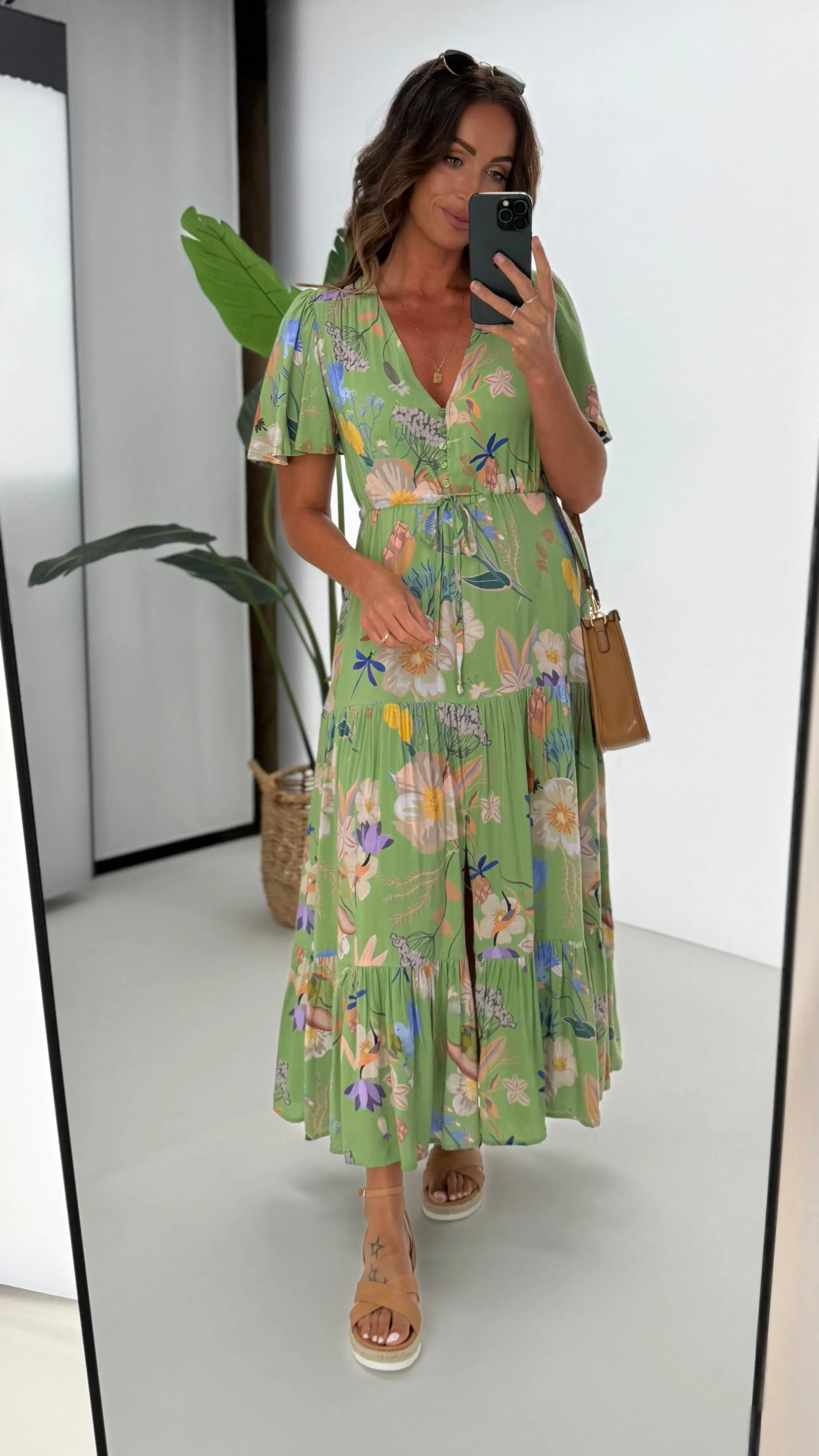 Fria Enchanted Forest Maxi Dress Green sold by Shine On product image thumbnail 5