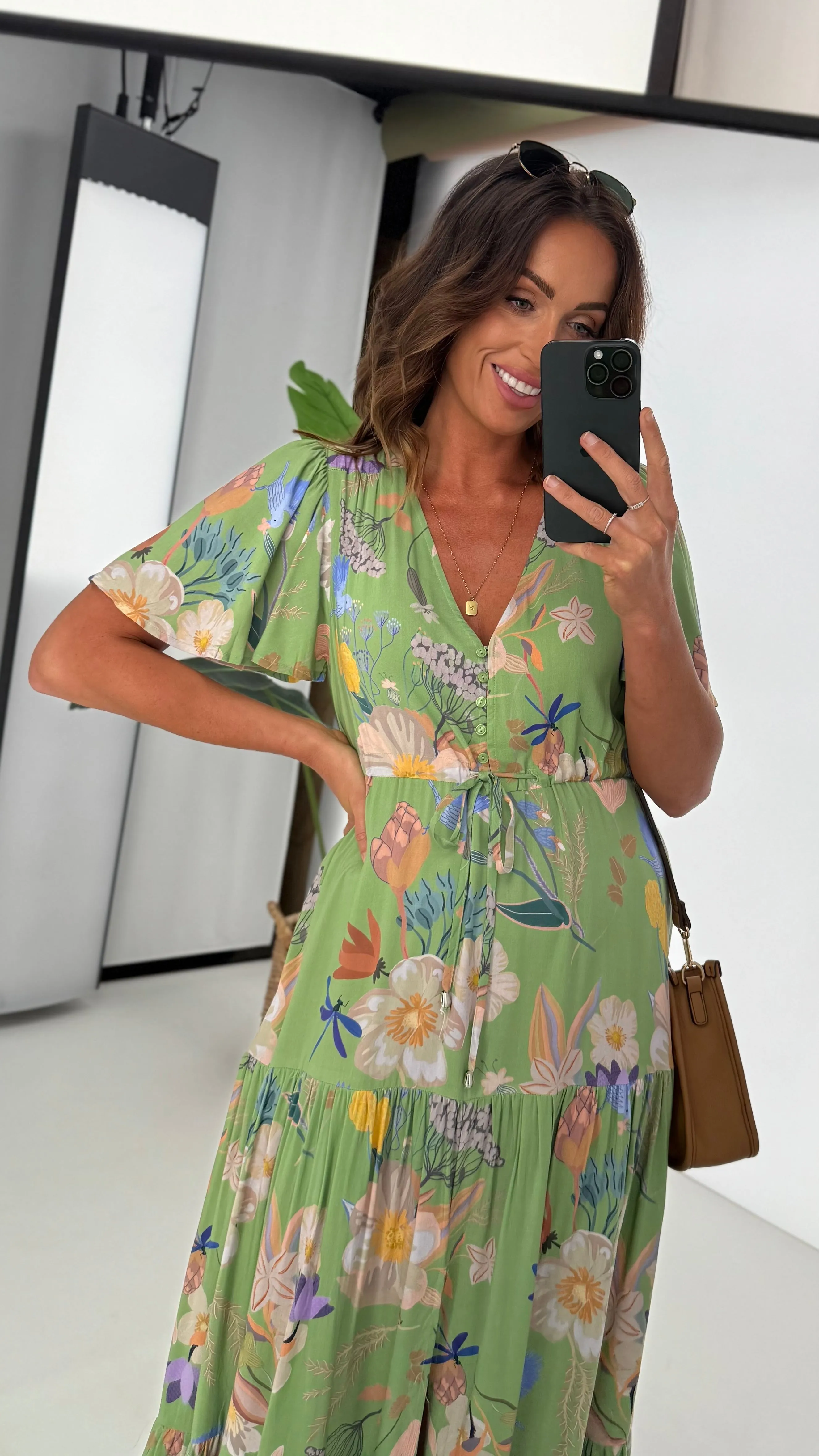 Fria Enchanted Forest Maxi Dress Green sold by Shine On product image thumbnail 2