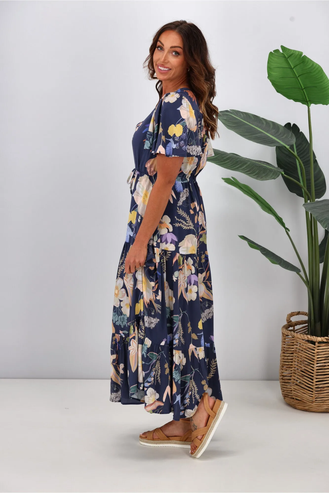 Fria Enchanted Forest Maxi Dress Navy sold by Shine On product image thumbnail 5
