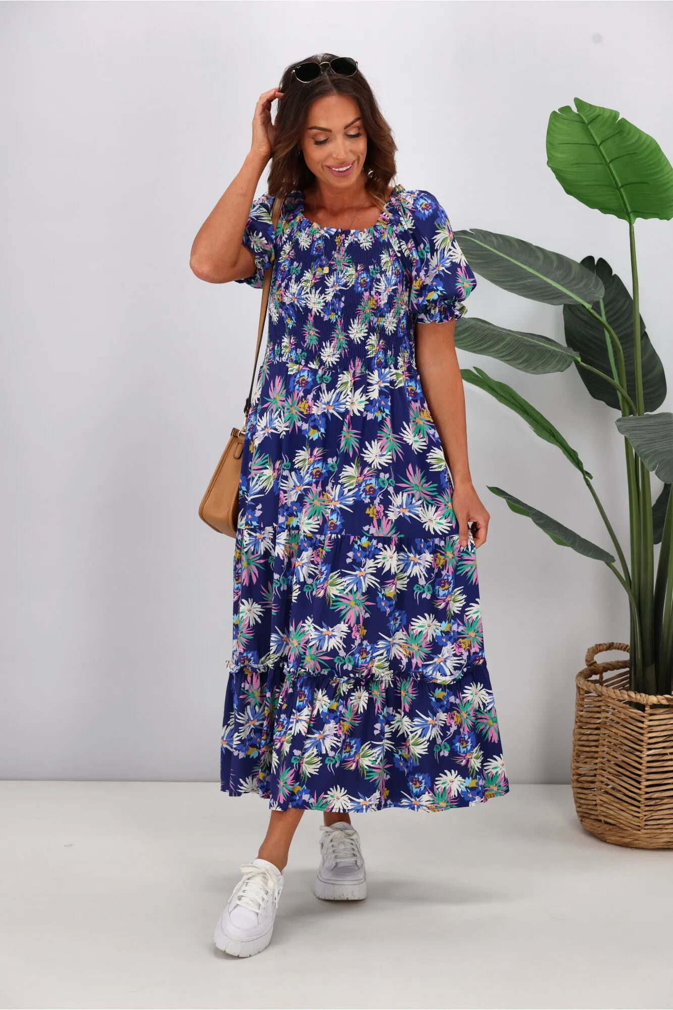 Sunday Boho Mia Dress Blue Floral sold by Shine On product image thumbnail 3