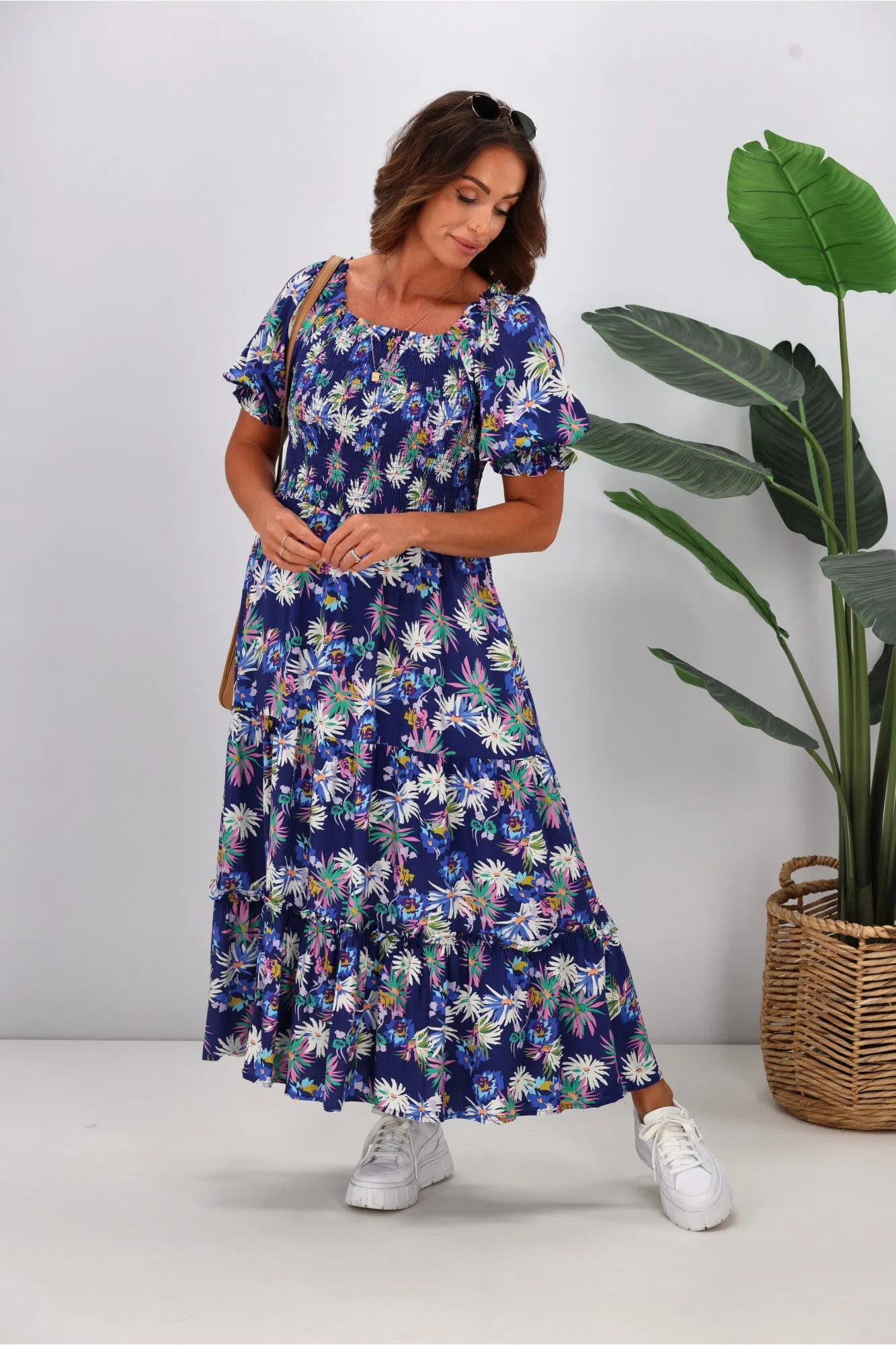 Sunday Boho Mia Dress Blue Floral sold by Shine On product image thumbnail 4