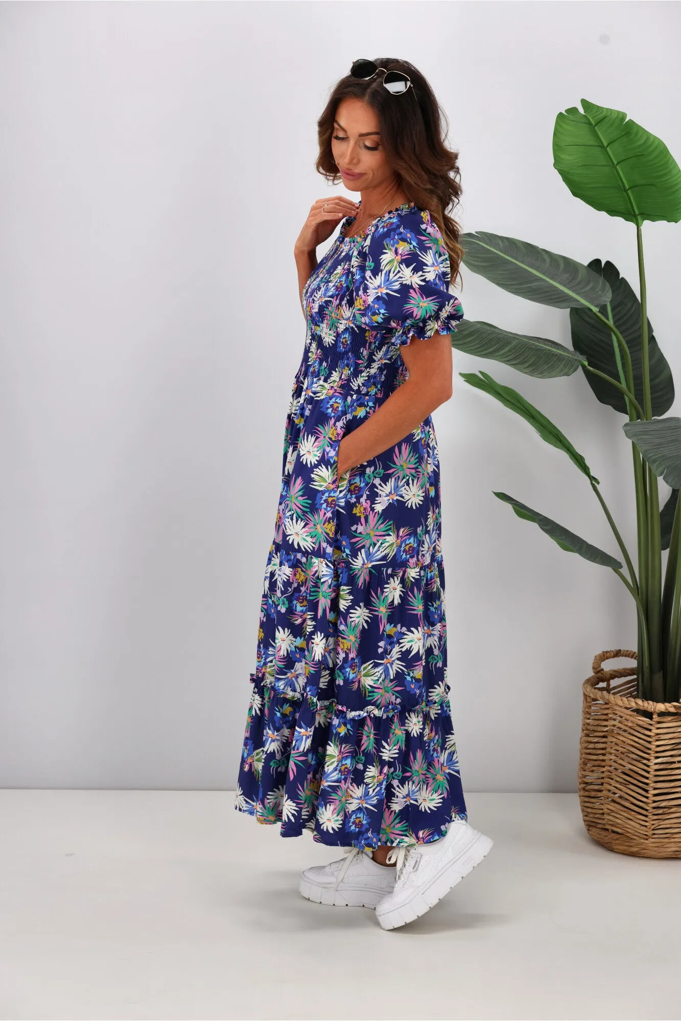 Sunday Boho Mia Dress Blue Floral sold by Shine On product image thumbnail 5