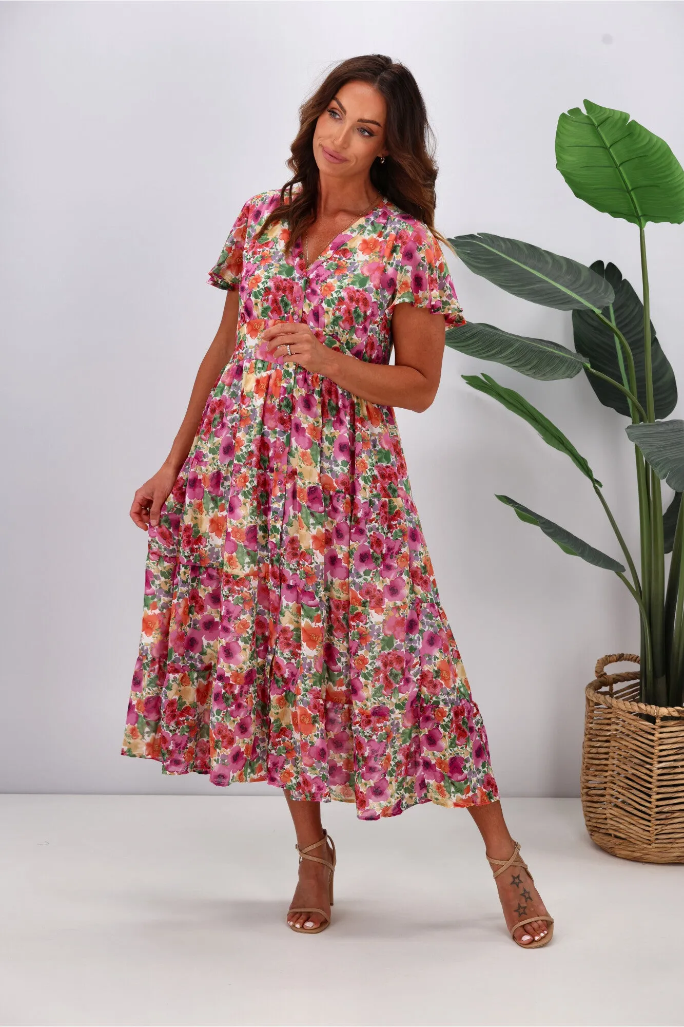 Sunday Boho Ava Dress Garden Floral sold by Shine On product image thumbnail 4