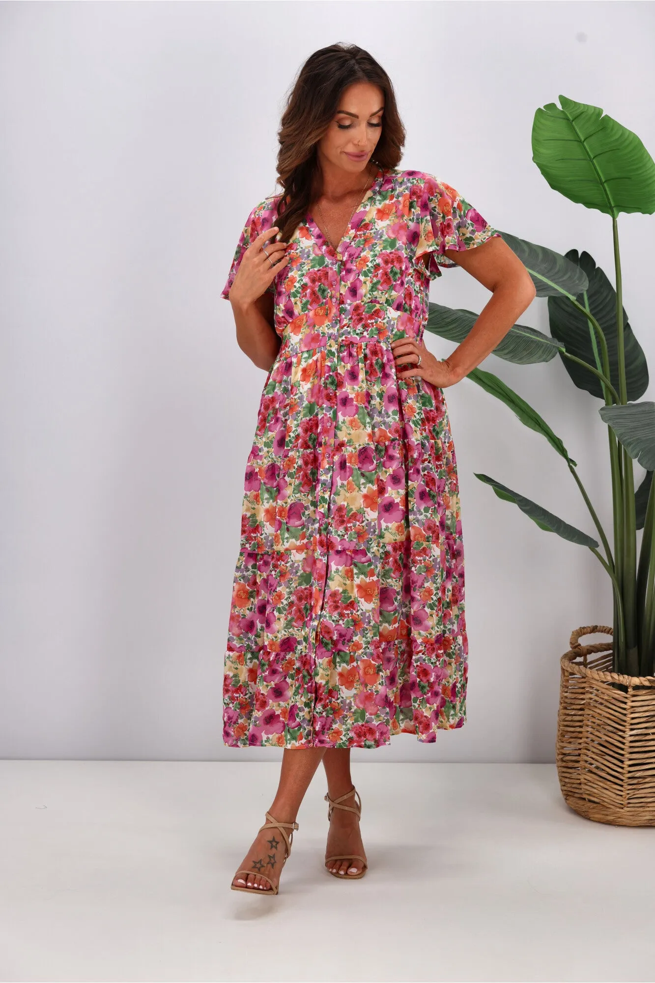 Sunday Boho Ava Dress Garden Floral sold by Shine On product image thumbnail 3