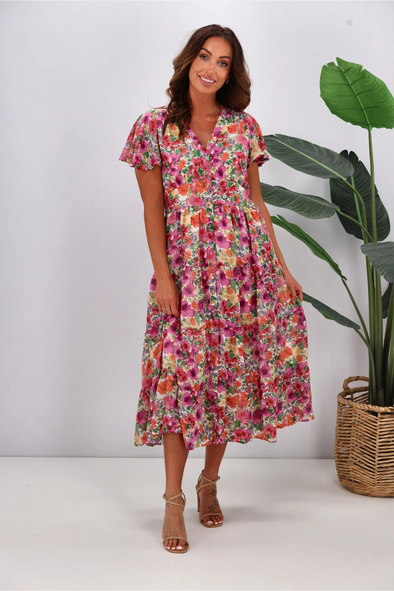 Sunday Boho Ava Dress Garden Floral sold by Shine On
