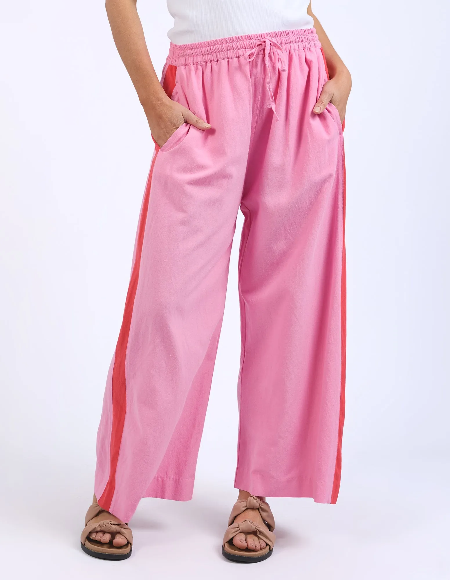 Elm Frances Stripe Pant Strawberry Pink/Bittersweet Red Stripe sold by Shine On product image thumbnail 3