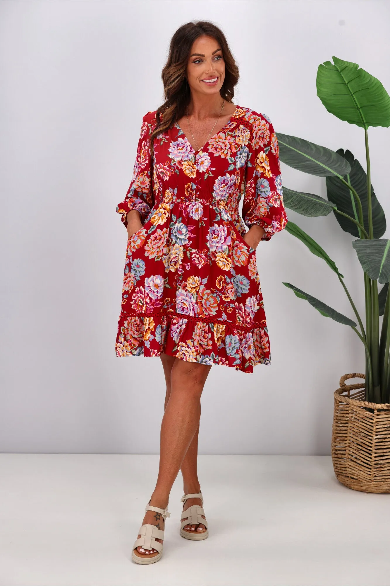 Dreamcatcher Kelly Mini Dress Pink Floral sold by Shine On product image thumbnail 3