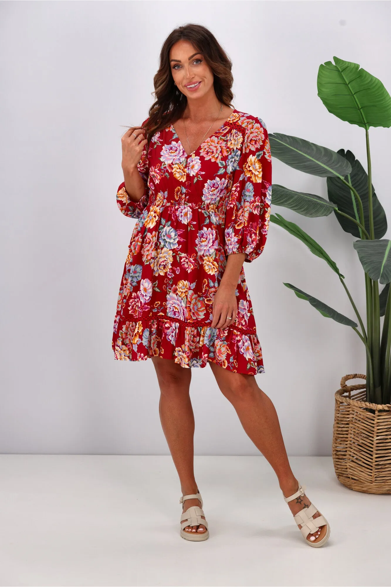 Dreamcatcher Kelly Mini Dress Pink Floral sold by Shine On