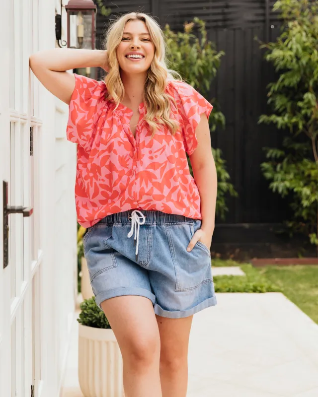 Elm Sunset Hour Blouse Sunset Hour Print sold by Shine On